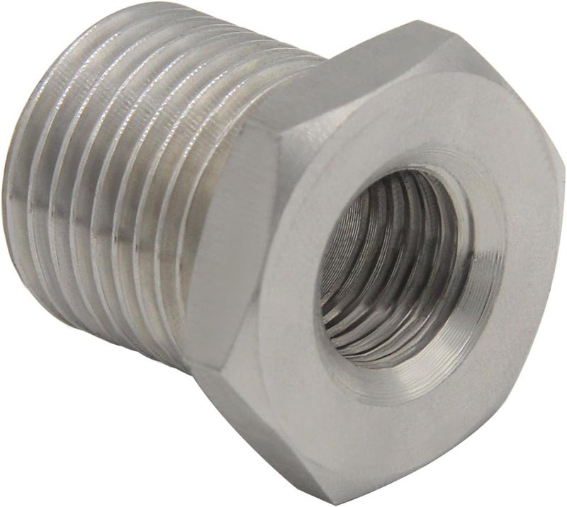 Fitvell Stainless Steel Bulkhead Fitting 1/4" NPT Female Bulked Coupler Thru-bulk Tank Fitting Connector (pack of 2) - Image 4